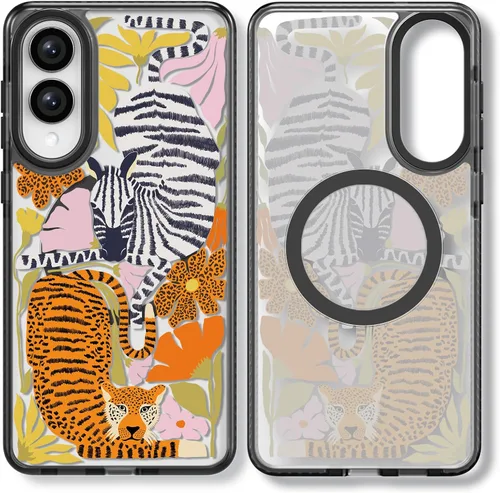 Miniatura 198 de Rosarnnah Funda compatible con Samsung Galaxy S24 Ultra, bonita estética, a la moda, divertida funda con estampado de gatito y gato, duradera a