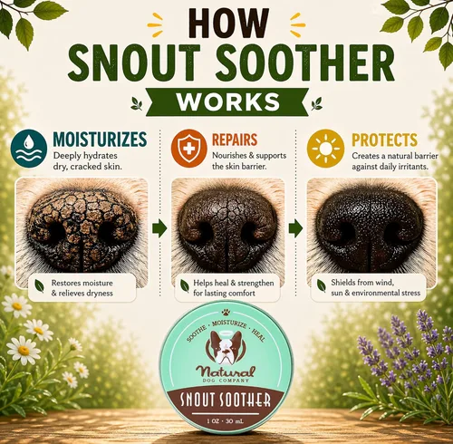 Miniatura 4 de Natural Dog Company Snout Soother Balm Tin 1 oz – Bálsamo para nariz de perro completamente natural para narices secas y agrietadas – Bálsamo