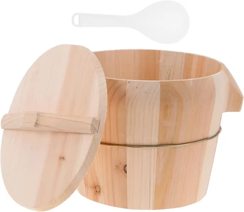 1 Unidades Arroz Cocina Gadget Cubo de Madera Cubo de Arroz para Cocina Cubo al Vapor Creativo Cubo de Arroz al Vapor Cubo de Cocina de Madera