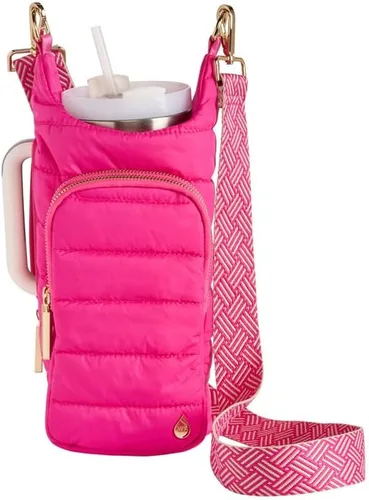 Miniatura 14 de WanderFull® Ranura con cremallera original HydroBag® HANDLE™ para mango, soporte para botella de agua cruzado manos libres y accesorios para vasos