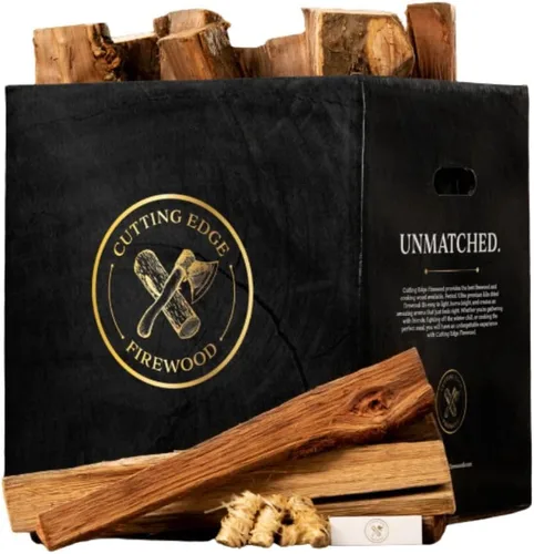 Miniatura 7 de Cutting Edge Firewood - Caja de leña artesanal de nogal Madera dura seca al horno de primera calidad Quemadura caliente y duradera con rico