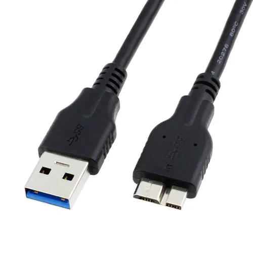 QCEs Cable USB 3.0, cable USB 3.0 A macho a micro B de 3.3 pies compatible con WD My Passport y Elements disco duro portátil externo, Toshiba,