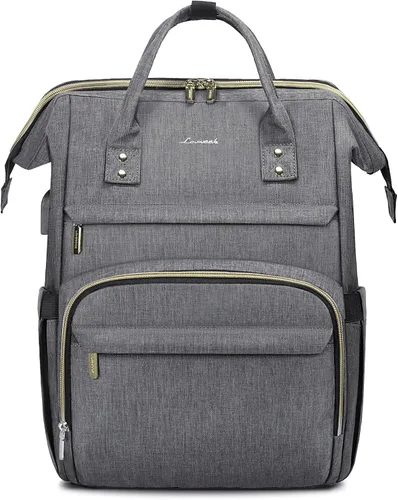 Miniatura 37 de LOVEVOOK - Mochila para laptop de mujer, para viaje de negocios, bolsa de trabajo, para computadora, Azul oscuro, Classic