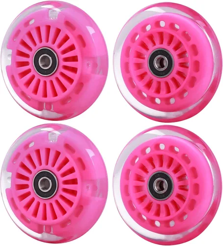 Miniatura 11 de Juego de ruedas de poliuretano de repuesto para coche oscilante (frontal, 2 piezas con luz), paquete de ruedas para coche columpio