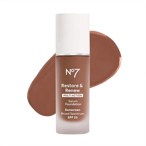 Miniatura 14 de No7 Restore & Renew Base de Suero de Acción Múltiple - Porcelana - Base Líquida de Maquillaje con Vitamina C, Vitamina E y Colágeno para el Rostro