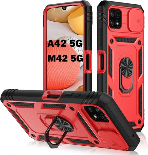 Miniatura 98 de PASNEW Funda para Samsung Galaxy A54, Soporte Metálico y Cubierta Deslizante para Cámara, Militar Multicapa Resistente de Cuerpo Completo a Prueba