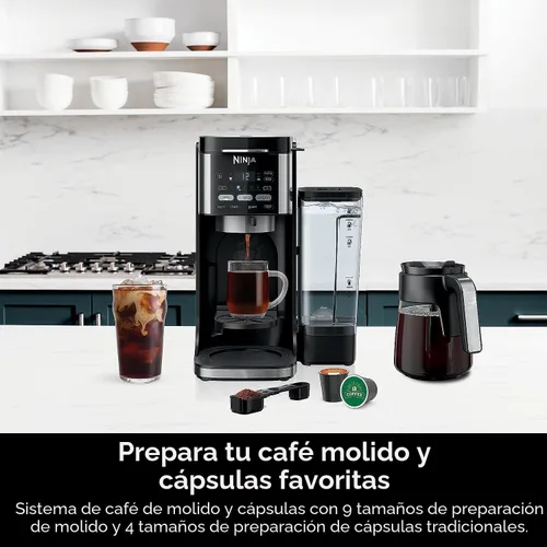 Miniatura 2 de Ninja Cafetera de goteo DualBrew Pro Café caliente y helado Compatible con cápsulas K-Cup 3 estilos de preparación (Clásico, Rico y Helado)