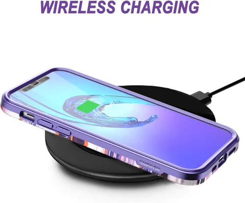 Miniatura 6 de SURITCH Funda de mármol para iPhone 12/iPhone 12 Pro, protector de pantalla integrado, protección de cuerpo completo, a prueba de golpes