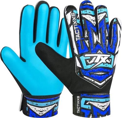 Miniatura 13 de Guantes de portero de fútbol para niños y jóvenes, guantes de portero de fútbol Funky antideslizantes con palma de látex de 0.16 in con agarres