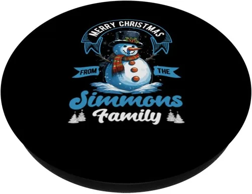 Miniatura 2 de Simmons Family Christmas Costume Snowman Matching Xmas Party PopSockets Standard PopGrip