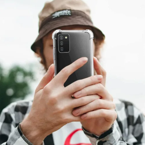 Miniatura 6 de Funda Samsung A03s, Samsung Galaxy A03s y protector de pantalla, a prueba de golpes, transparente, delgada, suave, de silicona TPU protectora