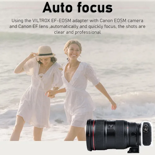 Miniatura 6 de VILTROX Adaptador de cámara de montaje EF-EOS M, anillo convertidor de lente de enfoque automático, adaptador de lente EF-M compatible con lentes