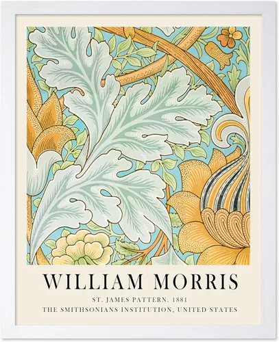Miniatura 19 de Poster Master Póster vintage de William Morris, estampado de patrón retro de Santiago, arte de flores, arte de patrón textil, regalo para hombres