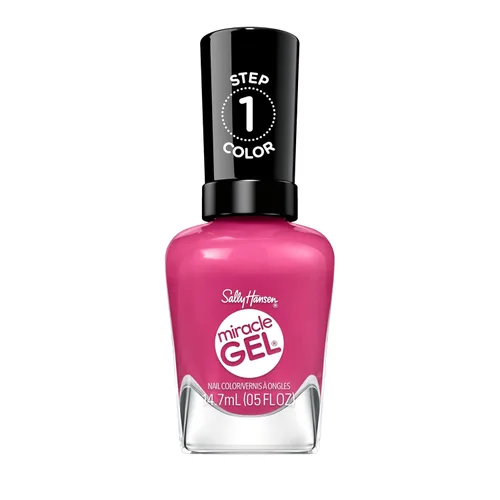 Sally Hansen Miracle Gel Supercharged Pinks Esmalte de uñas | Fórmula similar a gel de calidad de salón, sistema de dos pasos, no necesita luz UV,