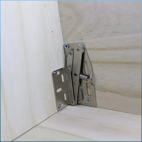 Miniatura 5 de SUUJI 2 bisagras de tijeras, bisagras de bandeja frontal para fregadero de cocina o cajón, organizador de gabinete de baño, acero niquelado