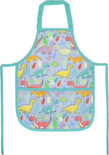 PurpleEssences Delantal para niños con correa ajustable para el cuello y bolsillo frontal, delantal de chef para hornear y manualidades, 15 x 18