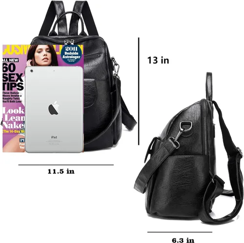 Miniatura 4 de Mochila de moda para mujer, impermeable, bolsa de viaje, bolsa de hombro convertible para mujer