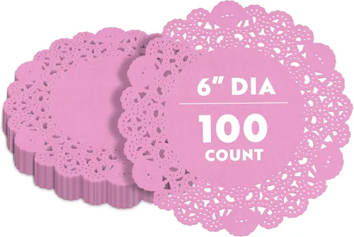 Miniatura 59 de Restaurantware Pastry Tek Blondas de Encaje de 4 x 4 Pulgadas 100 Vajilla Decorativa - Blondas de Mesa Desechables Redondas de Papel Negro