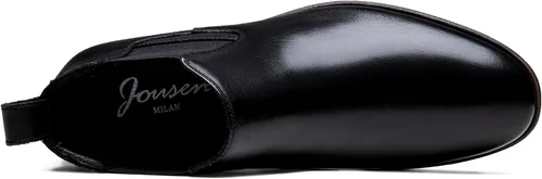 Miniatura 5 de Jousen Chelsea Boots Men Polished Leather Dress Boots Stylish Classic Retro Slip On Boots for Men