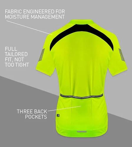 Miniatura 5 de Men's Elite Cycling Jersey High Visibility Performance Bike Jersey Made in USA