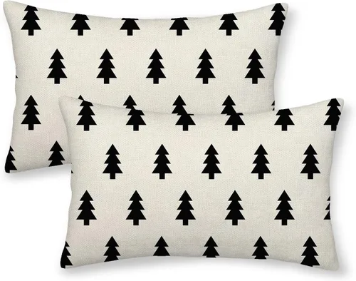 Miniatura 13 de Fundas de almohada de Halloween de 18 x 18 pulgadas, 2 piezas, fundas de almohada decorativas de cuervos en árbol negro para sofá, funda de cojín