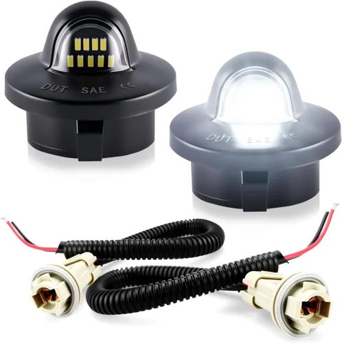 Miniatura 9 de D-Lumina Luces LED para Placa de Matrícula Lámpara de Etiqueta Tira de Luz Roja en Forma de F con Arnés de Cableado de Enchufe para Ford F150 F250