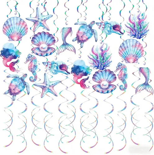 Miniatura 8 de 6 7 Birthday Hanging Swirl Decorations, 30Pcs Six Seven Party Ceiling Streamers for 6 7 Meme Ice Cream Birthday Party Supplies