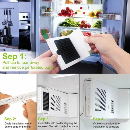 Miniatura 6 de Paquete de 4 filtros de carbón activado compatibles con Frigidaire y Electrolux Pure Air Ultra Reduce los olores para EAFCBF, PAULTRA, RAF1150