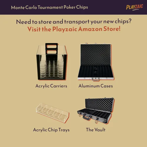 Miniatura 6 de Tournament - Fichas de póquer compuestas de arcilla Monte Carlo a granel – 0.48 oz de calidad de casino de lujo con incrustaciones holográficas