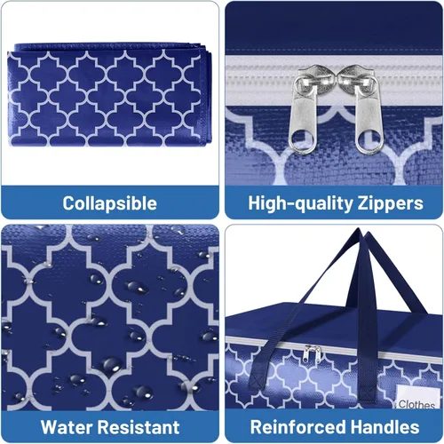 Miniatura 3 de Fabspace Bolsas de mudanza, suministros de mudanza extragrandes, bolsas de almacenamiento resistentes, bolsas de embalaje con cremalleras y asas