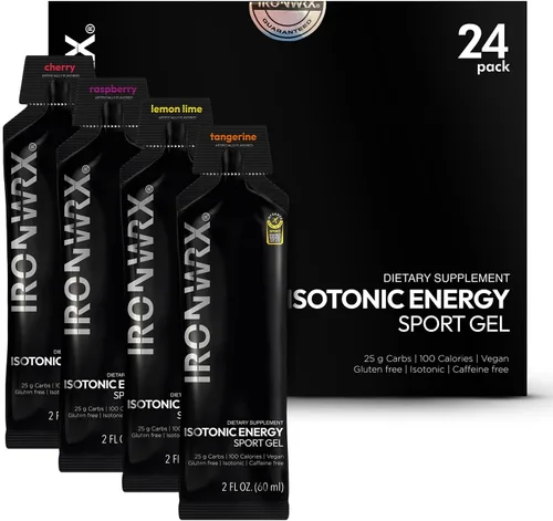 Isotonic Energy Gels | 0.88 oz de carbohidratos rápidos y electrolitos | Combustible de resistencia sin desorden para correr, ciclismo y triatlones