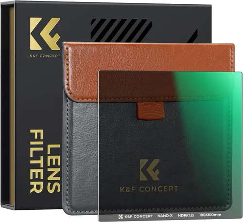 Miniatura 8 de K&F CONCEPT Filtro cuadrado ND4 (2 topes) de 3.937x3.937 in Filtro de densidad neutra impermeable con 28 recubrimientos multicapa para lente