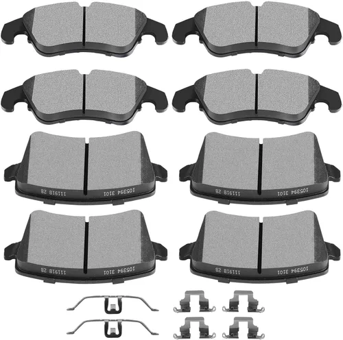 Miniatura 25 de SCITOO D1107 D1456 Juegos de pastillas de freno cerámicas delanteras y semimetálicas traseras compatibles con AUDI A3 09-13, AUDI A3 QUATTRO 09-10