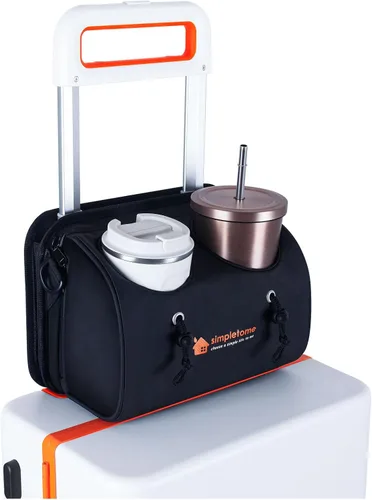 simpletome Bolsas organizadoras de viaje 4 en 1, soporte para bebidas de equipaje, bolsa cruzada, teléfono, soporte para tableta+bolsa de