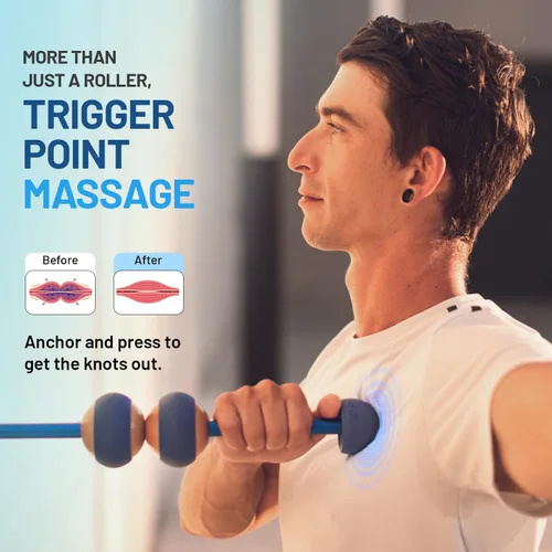 Miniatura 6 de MOBO - Rodillo muscular 7 en 1 – Rodillo de masaje de cuerpo completo para liberación miofascial, terapia de punto de activación, recuperación