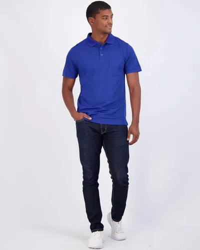 Miniatura 5 de Paquete de 3 Polo de manga corta para hombre, ajuste clásico, de secado rápido, cuello con bolsillo
