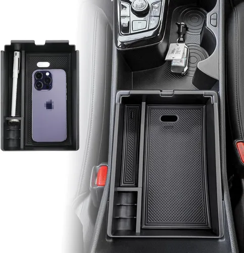 Compatible con Kia Sportage 2026 2025 2024 2023 Accesorios NQ5 Caja Organizadora de Consola Central de Interior para Coche, Reposabrazos, Bandeja de