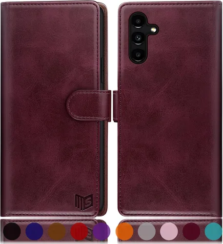 Miniatura 10 de SUANPOT Funda tipo cartera para Samsung Galaxy A54 5G con bloqueo RFID, tarjetero de crédito, funda protectora de piel sintética con tapa para Negro