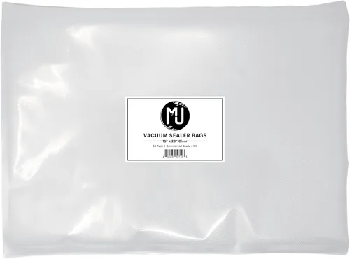 Miniatura 6 de MJ Bolsas selladoras al vacío de grado comercial para almacenamiento de alimentos, Sous Vide Paquete de 50 (11" x 18" 5 mil, negro y transparente)