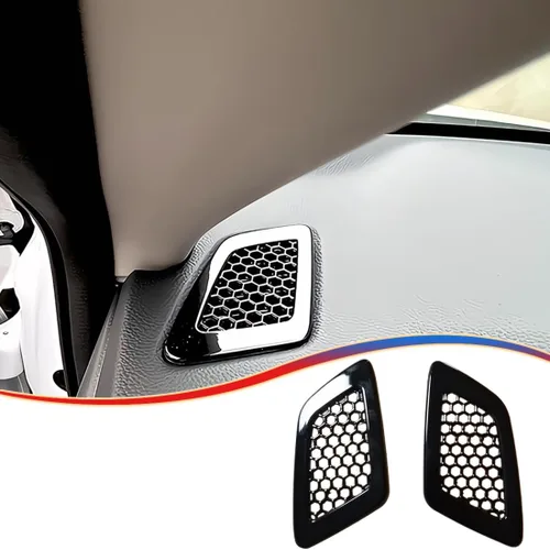 MUXEE 2 piezas Cubierta de ventilación superior de tablero para Honda CRV 2023 2024 2025 2026 - ABS Negro brillante deportivo Accesorios interiores