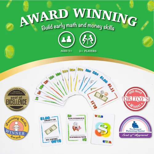 Miniatura 5 de Juego de cartas de cambio exacto - Juego educativo de conteo de dinero para niños