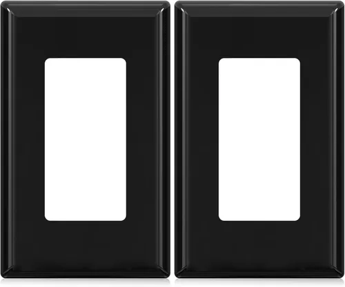 Miniatura 24 de ELEGRP Placas de pared decorativas sin tornillos de 1 gang, tamaño estándar, cubierta de placa frontal termoplástica irrompible para interruptor