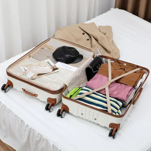 Miniatura 7 de Miami CarryOn Collins - Juego de equipaje giratorio expandible de 3 piezas, Blanco, Collins