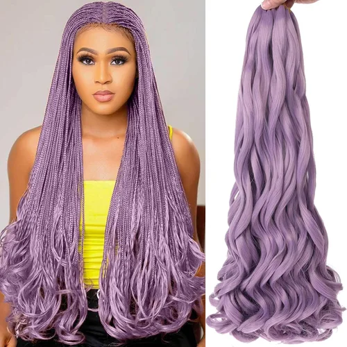Miniatura 43 de Unionbeauty - Cabello rizado francés trenzado de 10 pulgadas, trenzas rizadas estilo Bob francés, cabello de ganchillo, 8 paquetes de trenzas