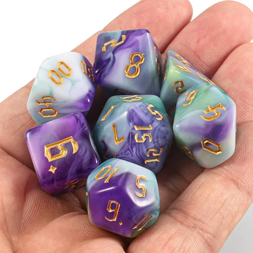 Miniatura 7 de CiaraQ DND Juego de Dados Poliédricos con Bolsa de Dados para Dungeons and Dragons RPG MTG Juegos de Mesa de Rol