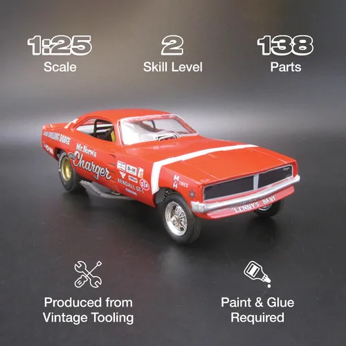 Miniatura 2 de Polar Lights Mr. Norm 1969 Dodge Charger Funny Car Kit de modelo a escala 1:25