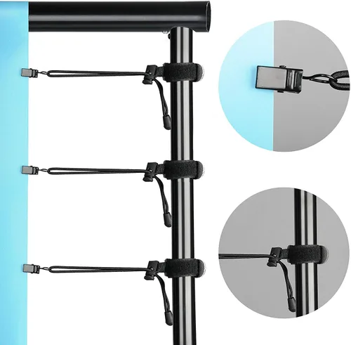 Miniatura 7 de Slow Dolphin Estudio fotográfico y video de 10 pies de ancho x 9.2 pies de alto, soporte de fondo ajustable resistente para fotografía con bolsa