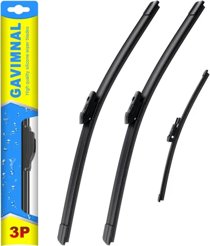 Miniatura 22 de Gavimnal® 15"+15"+13" escobillas limpiaparabrisas de silicona de repuesto para Jeep Wrangler JK 2008-2018 Jeep Wrangler 2007-2017, escobillas