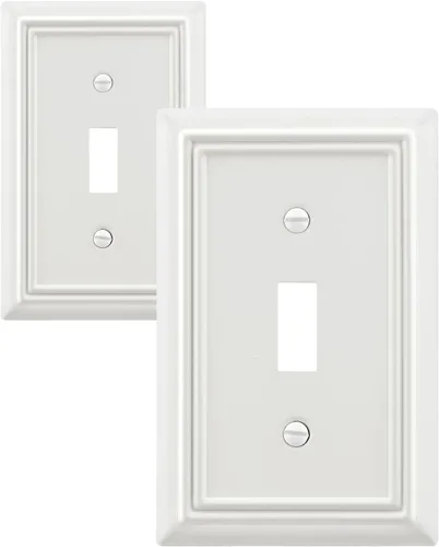 Miniatura 40 de Paquete de 1 Placa de Pared Combinada Toggle/Decorativa, Cubierta de Placa de Pared de Metal para Interruptor de Luz, Receptáculo, Interruptor