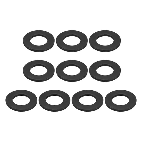 Miniatura 44 de Uxcell Arandela plana de acero al carbono para pernos M8, 10 piezas M8 x 16 x 1.5mm, aleación de acero negro oxidado de grado 8.8, sujetadores